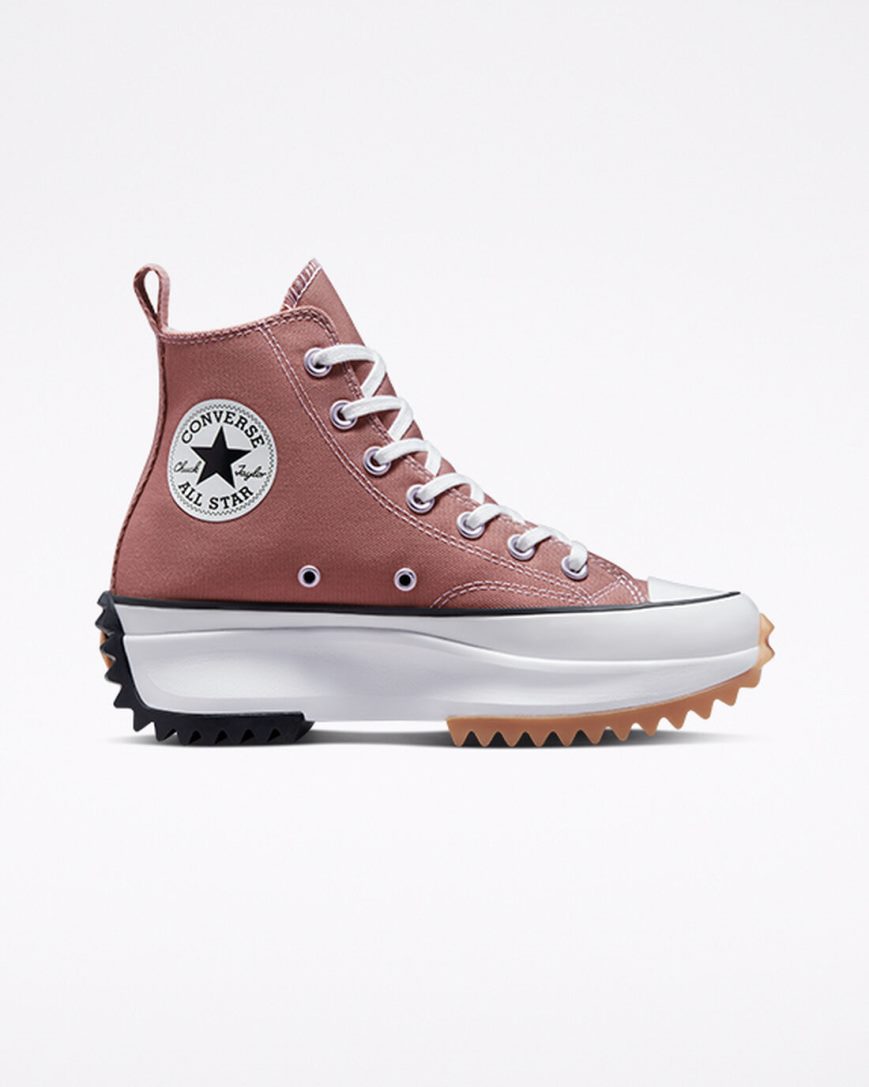 Women\'s Converse Run Star Hike Seasonal Color High Top Platform Shoes Pink / Black / White | AU 8495EJ